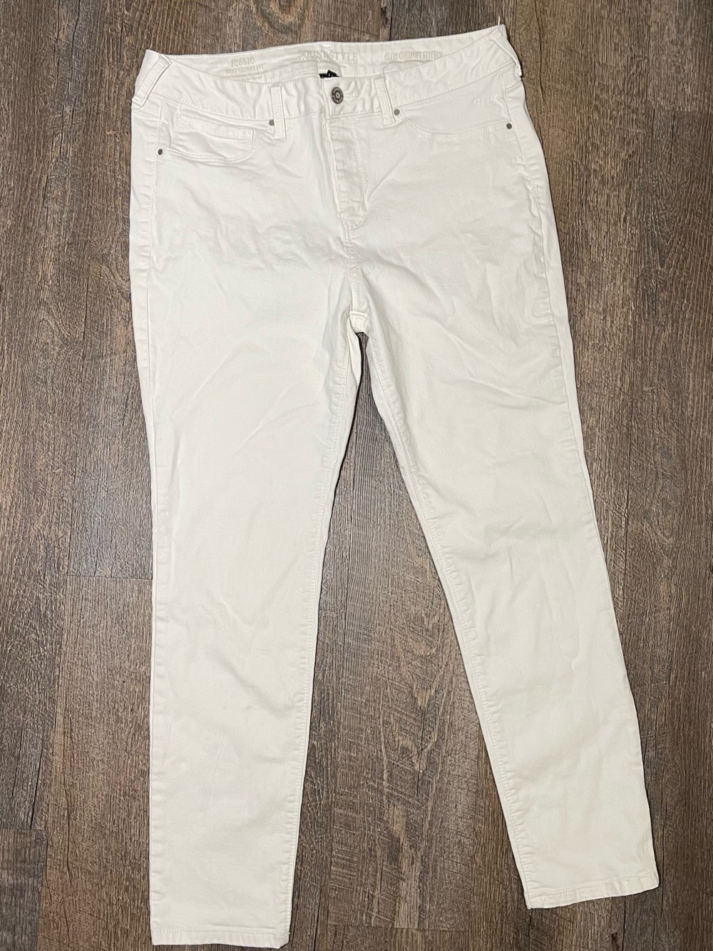 Sound Style Elite Comfort White Skinny Jeans Stretchy
